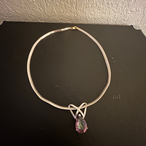 Mystic topaz necklace. Never worn. - Picture 8 of 12